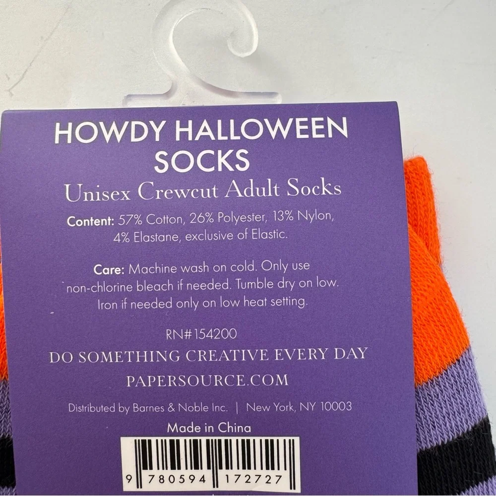 Paper Source Howdy Skeleton Halloween Crew Socks Western Cowgirl Unisex OS NWT